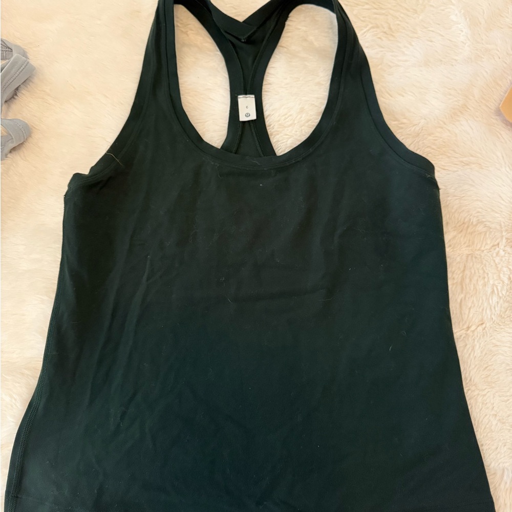 Lululemon Athletica Dark Green Tank Top